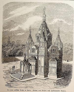 PARIS, Cathédrale Saint-Alexandre-Nevski, Ansicht / view / vue ca. 1860