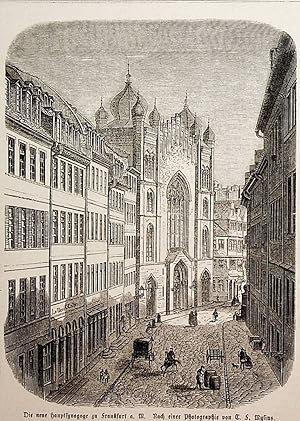 FRANKFURT AM MAIN, Hauptsynagoge, Ansicht ca. 1860