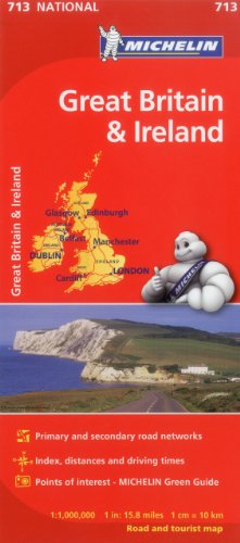 Seller image for Michelin Great Britain & Ireland Map 713 (Maps/Country (Michelin)) by Michelin [FRENCH LANGUAGE - Map ] for sale by booksXpress