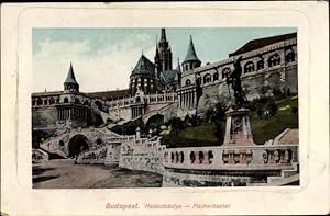 Bild des Verkufers fr Ansichtskarte / Postkarte Budapest Ungarn, Halaszbastya, Fischerbastei zum Verkauf von akpool GmbH