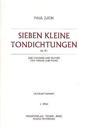 Bild des Verkufers fr 7 kleine Tondichtungen op.81fr 2 Violinen und Klavier : Partitur und Stimmen zum Verkauf von AHA-BUCH GmbH