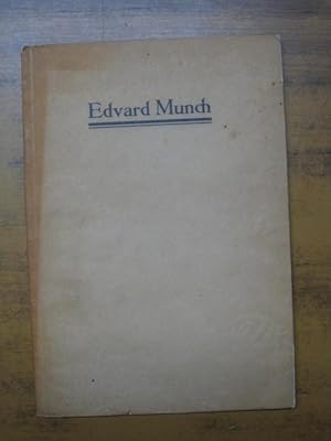 Bild des Verkufers fr Edvard Munch. Ausstellung der Lithographien und Original-Radierungen. zum Verkauf von Antiquariat Carl Wegner