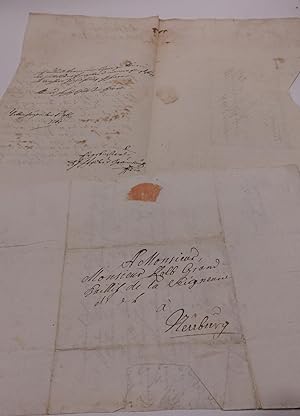 2 Briefe von Johann Georg Ignaz Braunmüller (durch Nobilitierung 1759 Edler von Braunmühl, Begrün...