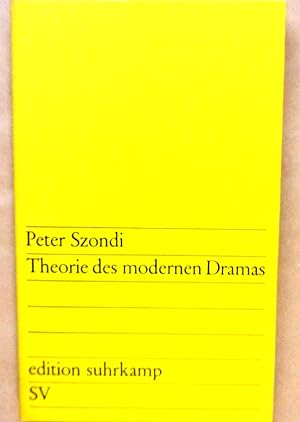 Bild des Verkufers fr Theorie des modernen Dramas. ("edition suhrkamp", 27) zum Verkauf von Versandantiquariat Dr. Wolfgang Ru