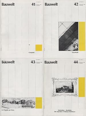 Bild des Verkufers fr Bauwelt. 79. Jg., 1988, 4 Hefte. zum Verkauf von Schrmann und Kiewning GbR