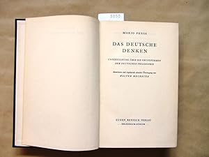 Bild des Verkufers fr Das deutsche Denken. Untersuchung ber die Grundformen der deutschen Philosophie. Ergnzende bertragung von Walter Meckauer. zum Verkauf von Versandantiquariat Dr. Wolfgang Ru