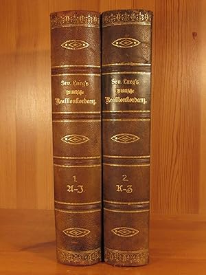 Imagen del vendedor de Biblische Realkonkordanz. Repertorium f�r Prediger, Religionslehrer, Seelsorger und Theologen, 2 B�nde. a la venta por Das Konversations-Lexikon