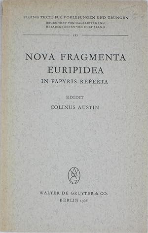 Seller image for Nova Fragmenta Euripidea in Papyris Reperta for sale by Powell's Bookstores Chicago, ABAA