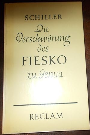 Bild des Verk�ufers f�r Die Verschw�rung des Fiesko zu Genua: Ein republikanisches Trauerspiel zum Verkauf von Buchstube Tiffany56
