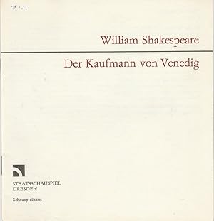 Bild des Verkufers fr Programmheft William Shakespeare: DER KAUFMANN VON VENEDIG Premiere 11. Januar 1985 zum Verkauf von Programmhefte24 Schauspiel und Musiktheater der letzten 150 Jahre