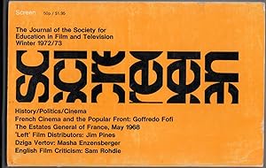 Image du vendeur pour Screen Winter 1972/3 Volume 13 no 4 | Cinema of the Popular Front France 1934 - 38 | Dziga Vertov, American Photo League, Left Film Distributors, Douglas Sirk & more. mis en vente par *bibliosophy*