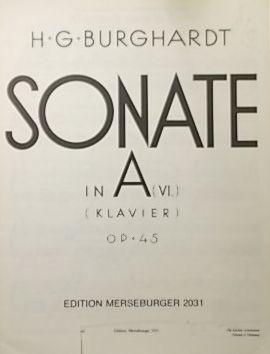Imagen del vendedor de Klavier-Sonate in A (VI), Op.45 (Piano Solo) a la venta por Austin Sherlaw-Johnson, Secondhand Music