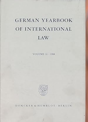 Seller image for German Yearbook of International Law, Volume 31, 1988 (GYIL). Jahrbuch fr Internationales Recht. for sale by Fundus-Online GbR Borkert Schwarz Zerfa