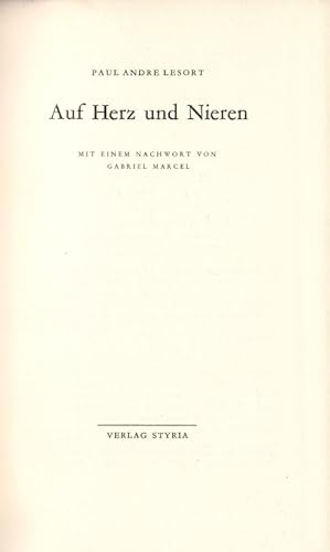 Bild des Verkufers fr Auf Herz und Nieren zum Verkauf von Flgel & Sohn GmbH