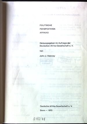 Immagine del venditore per Politische Perspektiven Afrikas. venduto da books4less (Versandantiquariat Petra Gros GmbH & Co. KG)