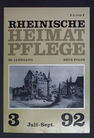 Image du vendeur pour Rudolf Wesenberg Landeskonservator Rheinland 1956-1970 - in: Heft 3/92 Rheinische Heimatpflege. Rheinischer Verein fr Denkmalpflege und Landschaftschutz. mis en vente par books4less (Versandantiquariat Petra Gros GmbH & Co. KG)