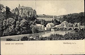 Ansichtskarte / Postkarte Weilburg im Lahntal, Schloss und Lahnbrücke