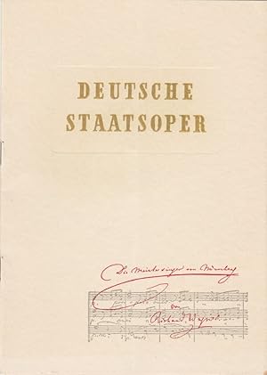 Image du vendeur pour Programmheft Richard Wagner: DIE MEISTERSINGER VON NRNBERG 18. Oktober 1953 mis en vente par Programmhefte24 Schauspiel und Musiktheater der letzten 150 Jahre