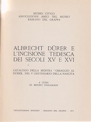 Bild des Verkufers fr Albrecht Durer e l'incisione tedesca dei secoli XV e XVICurtun. Cortona etrusca zum Verkauf von Librodifaccia