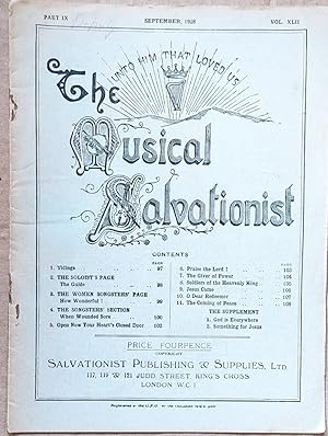 Imagen del vendedor de The Musical Salvationist September 1928 Vol XLII Part IX a la venta por Shore Books