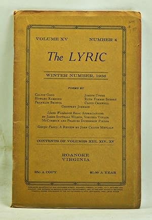 Immagine del venditore per The Lyric, Volume 15, Number 4 (Winter, 1936) venduto da Cat's Cradle Books