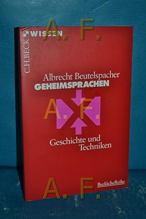 Bild des Verkufers fr Geheimsprachen : Geschichte und Techniken. Beck'sche Reihe 2071 : C. H. Beck Wissen zum Verkauf von Antiquarische Fundgrube e.U.