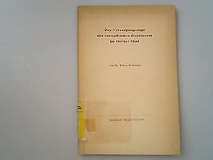 Seller image for Zur Versorgungslage des europischen Kontinents im Herbst 1945. for sale by Antiquariat Bookfarm