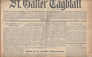 St.Galler Tagblatt. Tagblatt der Stadt St. Gallen und der Kantone St. Gallen, Appenzell und Thurg...