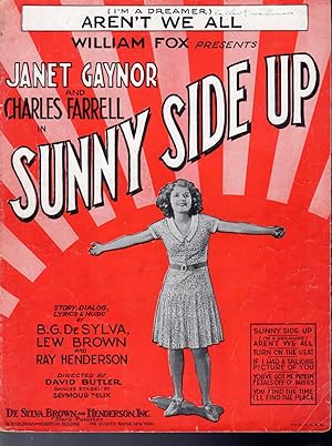 Seller image for SHEET MUSIC: (I'm a dreamer) Aren't We All. from movie Sunny Side Up for sale by Dorley House Books, Inc.