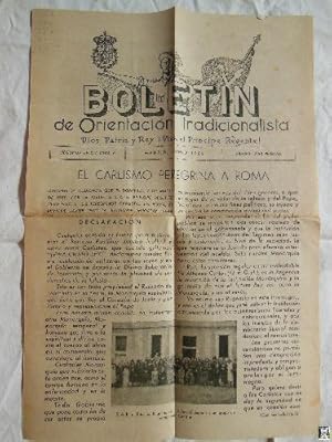 Antiguo Folleto - Old Brochure : BOLETÍN DE ORIENTACIÓN TRADICIONALISTA. Madrid, junio 1950