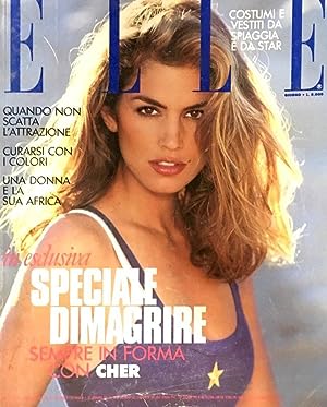 Image du vendeur pour ELLE Italia Magazine June 1991 CINDY CRAWFORD Roberta Chirko MEGHAN DOUGLAS mis en vente par Magscorner