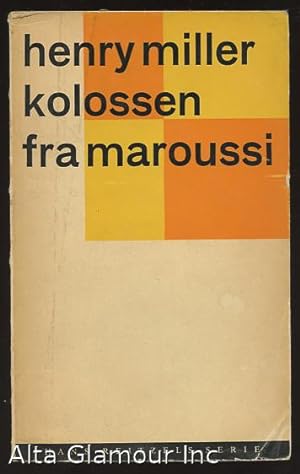 Immagine del venditore per KOLOSSEN FRA MAROUSSI (The Colossus of Maroussi) venduto da Alta-Glamour Inc.