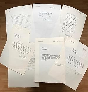 Bild des Verkufers fr Letter archive (two autograph and five typed letter signed) zum Verkauf von Andreas Wiemer Historical Autographs