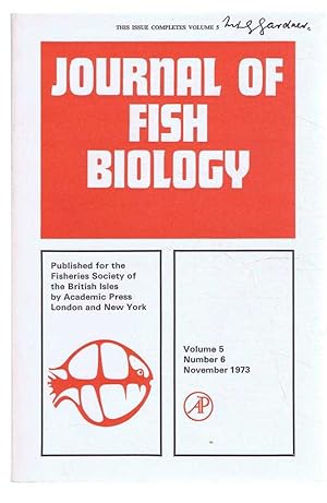 Bild des Verkufers fr Journal of Fish Biology. Volume 5, Number 6, November 1973 zum Verkauf von Bailgate Books Ltd