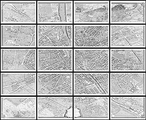 Image du vendeur pour Plan de Paris. Commenc l'Anne 1734. Dessin et Grav sous les ordres de. Achev de Graver en 1739. Lev et Dessin par Louis Bretez , Grav par Claude Lucas et Ecrit par Aubin. mis en vente par Robert Frew Ltd. ABA ILAB