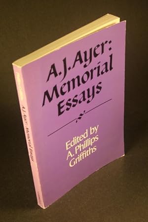 Immagine del venditore per A.J. Ayer: Memorial Essays. venduto da Steven Wolfe Books