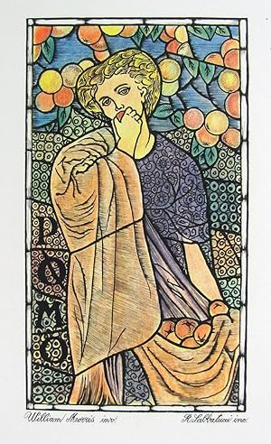 Stained Glass Window Arts and Crafts Lithograph