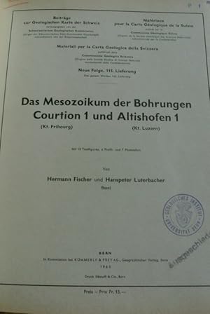 Das Mesozoikum der Bohrungen Courtion 1 (Kt. Fribourg) und Altishofen 1 (Kt. Luzern). (=Beiträge ...