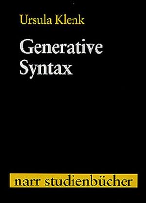 Seller image for Generative Syntax, (Narr Studienbcher). for sale by Antiquariat Bookfarm