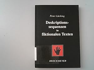 Seller image for Deskriptionssequenzen in fiktionalen Texten. for sale by Antiquariat Bookfarm