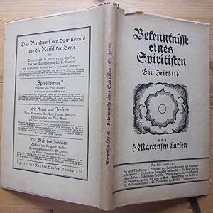 Image du vendeur pour Bekenntnisse eines Spiritisten. Ein Zeitbild. Nach Aufzeichnungen von A. Carolsfeld-Kraus. Aus dem Dnischen mit Krzungen des Herausgebers bersetzt von A. Martius. mis en vente par Antiquariat Roland Ggler