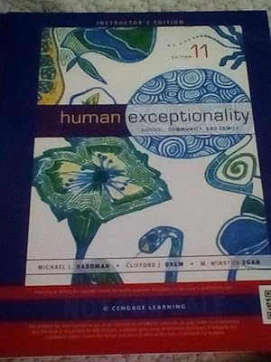 Imagen del vendedor de Human Exceptionality School, Community and Family - Instructor's 11th Edition a la venta por Text4less