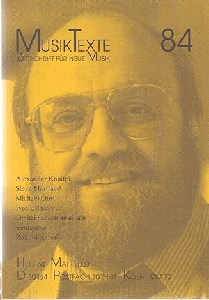 Immagine del venditore per Heft 84; 2000. MusikTexte. Zeitschrift fr Neue Musik. venduto da Fundus-Online GbR Borkert Schwarz Zerfa