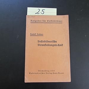 Immagine del venditore per Ratgeber fr Volksbildner - Heft I: Volksbildnerische Veranstaltungstechnik venduto da Bookstore-Online