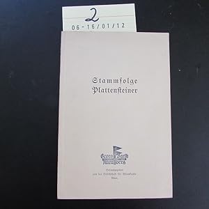 Seller image for Stammfolge Plattensteiner for sale by Bookstore-Online