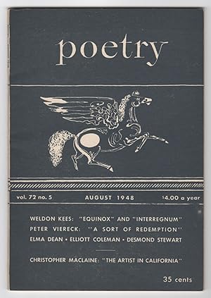 Seller image for Poetry, Volume 72, Number 5 (August 1948) - includes "We and They: The Artist in California" by Christopher Maclaine for sale by Philip Smith, Bookseller