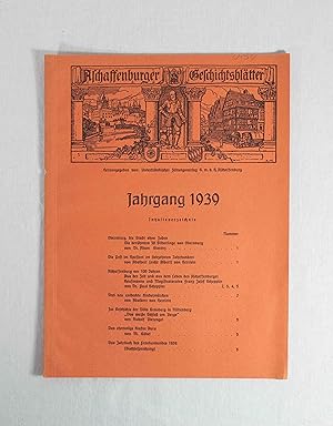 Aschaffenburger Geschichtsblätter (Beilage zum Beobachter am Main), 31. Jahrgang (1939), Nr. 1-5 ...