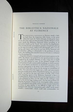 The Biblioteca Nazionale at Florence. [Offprint from The Book Collector, Spring 1969]