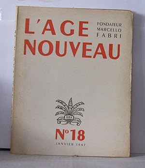 Bild des Verkufers fr L'ge nouveau Ides Lettres Arts Numro 19 zum Verkauf von Librairie Albert-Etienne