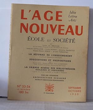 Bild des Verkufers fr L'ge nouveau Ides Lettres Arts Numro 55 zum Verkauf von Librairie Albert-Etienne